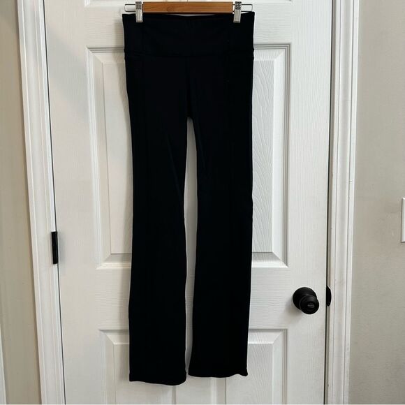 Athleta Womens Straight Up flare Athletic Pants 919179 size Small Black Gym - Picture 2 of 11